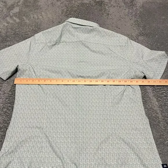 Mizzen+Main Leeward Shirt Mens Large Short Sleeve Button Up Performance Stretch - Picture 9 of 9